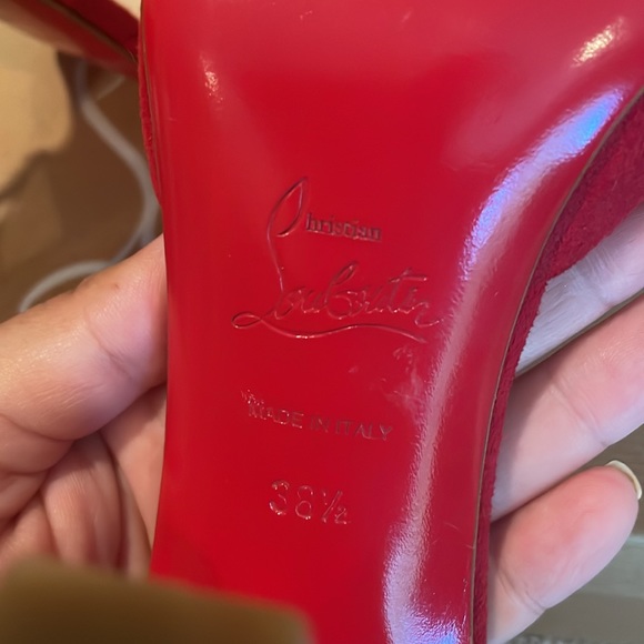 SALE TODAY Christian louboutin Red Ballerina heels size 38.5 woman’s 7-8 - Picture 6 of 7